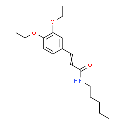 ChemSpider 2D Image | 3-(3,4-Diethoxyphenyl)-N-pentylacrylamide | C18H27NO3