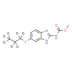 ChemSpider 2D Image | Methyl {6-[(~2~H_7_)propylsulfanyl]-1H-benzimidazol-2-yl}carbamate | C12H8D7N3O2S