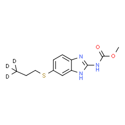 ChemSpider 2D Image | Methyl {6-[(3,3,3-~2~H_3_)propylsulfanyl]-1H-benzimidazol-2-yl}carbamate | C12H12D3N3O2S