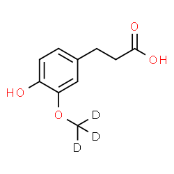 ChemSpider 2D Image | 3-{4-Hydroxy-3-[(~2~H_3_)methyloxy]phenyl}propanoic acid | C10H9D3O4