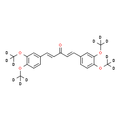 ChemSpider 2D Image | (1E,4E)-1,5-Bis{3,4-bis[(~2~H_3_)methyloxy]phenyl}-1,4-pentadien-3-one | C21H10D12O5