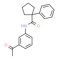 ChemSpider 2D Image | N-(3-Acetylphenyl)-1-phenylcyclopentanecarboxamide | C20H21NO2