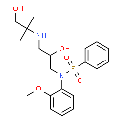 ChemSpider 2D Image | N-{2-Hydroxy-3-[(1-hydroxy-2-methyl-2-propanyl)amino]propyl}-N-(2-methoxyphenyl)benzenesulfonamide | C20H28N2O5S