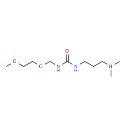 ChemSpider 2D Image | 1-[3-(Dimethylamino)propyl]-3-[(2-methoxyethoxy)methyl]urea | C10H23N3O3