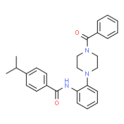 ChemSpider 2D Image | N-[2-(4-Benzoyl-1-piperazinyl)phenyl]-4-isopropylbenzamide | C27H29N3O2