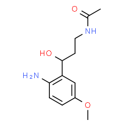 ChemSpider 2D Image | N-[3-(2-Amino-5-methoxyphenyl)-3-hydroxypropyl]acetamide | C12H18N2O3