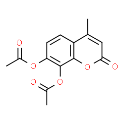 ChemSpider 2D Image | 4-Methyl-2-oxo-2H-chromene-7,8-diyl diacetate | C14H12O6