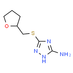 ChemSpider 2D Image | 3-[(Tetrahydro-2-furanylmethyl)sulfanyl]-1H-1,2,4-triazol-5-amine | C7H12N4OS