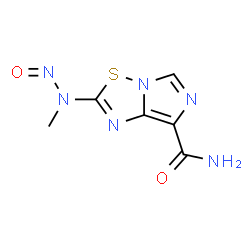 ChemSpider 2D Image | 2-[Methyl(nitroso)amino]imidazo[1,5-b][1,2,4]thiadiazole-7-carboxamide | C6H6N6O2S