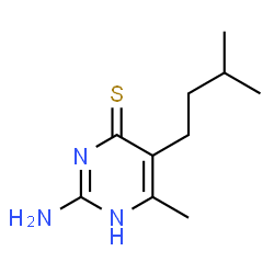 ChemSpider 2D Image | 2-Amino-6-methyl-5-(3-methylbutyl)-4(1H)-pyrimidinethione | C10H17N3S