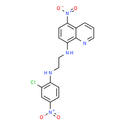 ChemSpider 2D Image | N-(2-Chloro-4-nitrophenyl)-N'-(5-nitro-8-quinolinyl)-1,2-ethanediamine | C17H14ClN5O4