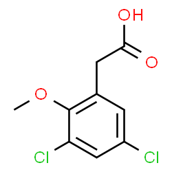 ChemSpider 2D Image | (3,5-Dichloro-2-methoxyphenyl)acetic acid | C9H8Cl2O3