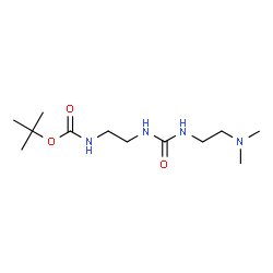 ChemSpider 2D Image | 2-Methyl-2-propanyl [2-({[2-(dimethylamino)ethyl]carbamoyl}amino)ethyl]carbamate | C12H26N4O3