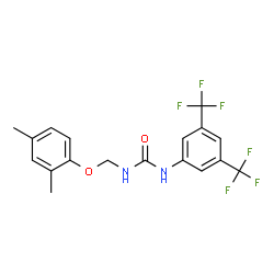 ChemSpider 2D Image | 1-[3,5-Bis(trifluoromethyl)phenyl]-3-[(2,4-dimethylphenoxy)methyl]urea | C18H16F6N2O2