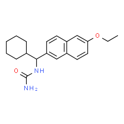 ChemSpider 2D Image | 1-[Cyclohexyl(6-ethoxy-2-naphthyl)methyl]urea | C20H26N2O2