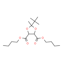 ChemSpider 2D Image | Dibutyl 2-methyl-2-(2-methyl-2-propanyl)-1,3-dioxolane-4,5-dicarboxylate | C18H32O6