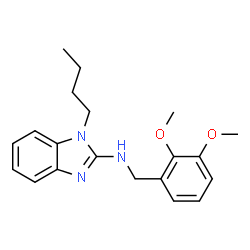 ChemSpider 2D Image | 1-Butyl-N-(2,3-dimethoxybenzyl)-1H-benzimidazol-2-amine | C20H25N3O2