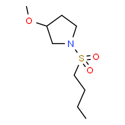 ChemSpider 2D Image | 1-(Butylsulfonyl)-3-methoxypyrrolidine | C9H19NO3S
