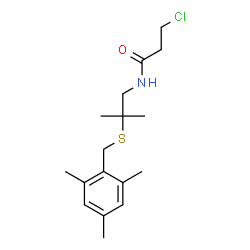 ChemSpider 2D Image | 3-Chloro-N-{2-[(mesitylmethyl)sulfanyl]-2-methylpropyl}propanamide | C17H26ClNOS