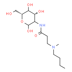 ChemSpider 2D Image | 2-[(N-Butyl-N-methyl-beta-alanyl)amino]-2-deoxy-D-threo-hexopyranose | C14H28N2O6
