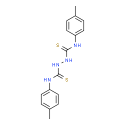 ChemSpider 2D Image | N,N'-Bis(4-methylphenyl)-1,2-hydrazinedicarbothioamide | C16H18N4S2