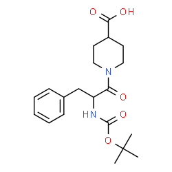 ChemSpider 2D Image | 1-(N-{[(2-Methyl-2-propanyl)oxy]carbonyl}phenylalanyl)-4-piperidinecarboxylic acid | C20H28N2O5