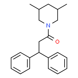 ChemSpider 2D Image | 1-(3,5-Dimethyl-1-piperidinyl)-3,3-diphenyl-1-propanone | C22H27NO