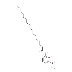 ChemSpider 2D Image | Methyl 2-hydroxy-3-(stearoylamino)benzoate | C26H43NO4