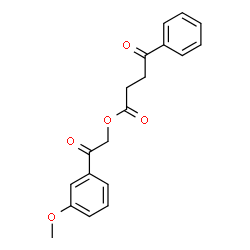 ChemSpider 2D Image | 2-(3-Methoxyphenyl)-2-oxoethyl 4-oxo-4-phenylbutanoate | C19H18O5