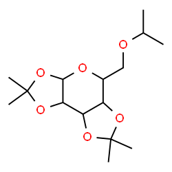 ChemSpider 2D Image | 5-(Isopropoxymethyl)-2,2,7,7-tetramethyltetrahydro-3aH-bis[1,3]dioxolo[4,5-b:4',5'-d]pyran | C15H26O6