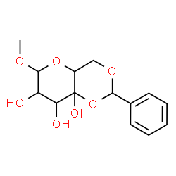 ChemSpider 2D Image | 6-Methoxy-2-phenyltetrahydropyrano[3,2-d][1,3]dioxine-7,8,8a(6H)-triol | C14H18O7