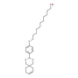 ChemSpider 2D Image | 11-[4-(2,4-Dioxaspiro[5.5]undec-8-en-3-yl)phenoxy]-1-undecanol | C26H40O4
