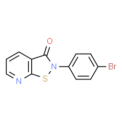 ChemSpider 2D Image | 2-(4-Bromophenyl)[1,2]thiazolo[5,4-b]pyridin-3(2H)-one | C12H7BrN2OS
