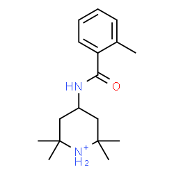 ChemSpider 2D Image | 2,2,6,6-Tetramethyl-4-[(2-methylbenzoyl)amino]piperidinium | C17H27N2O