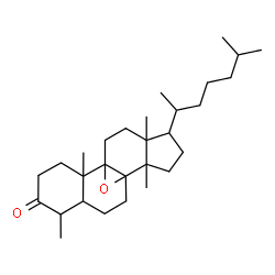 ChemSpider 2D Image | 4,14-Dimethyl-8,9-epoxycholestan-3-one | C29H48O2