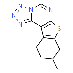 ChemSpider 2D Image | 9-Methyl-8,9,10,11-tetrahydro[1]benzothieno[3,2-e]tetrazolo[1,5-c]pyrimidine | C11H11N5S