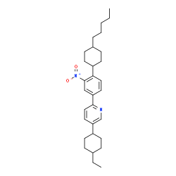ChemSpider 2D Image | 5-(4-Ethylcyclohexyl)-2-[3-nitro-4-(4-pentylcyclohexyl)phenyl]pyridine | C30H42N2O2