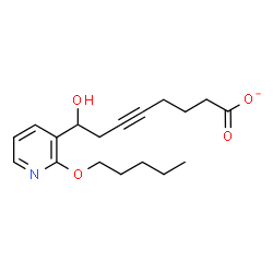 ChemSpider 2D Image | 8-Hydroxy-8-[2-(pentyloxy)-3-pyridinyl]-5-octynoate | C18H24NO4