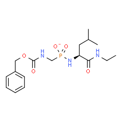 ChemSpider 2D Image | N~2~-[({[(Benzyloxy)carbonyl]amino}methyl)phosphinato]-N-ethyl-L-leucinamide | C17H27N3O5P