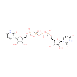 ChemSpider 2D Image | [[(2R,3S,4R,5R)-5-(2,4-dioxopyrimidin-1-yl)-3,4-dihydroxy-tetrahydrofuran-2-yl]methoxy-oxido-phosphoryl] [[[(2S,3R,4S,5S)-5-(2,4-dioxopyrimidin-1-yl)-3,4-dihydroxy-tetrahydrofuran-2-yl]methoxy-oxido-phosphoryl]oxy-oxido-phosphoryl] phosphate | C18H22N4O23P4
