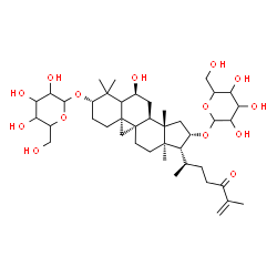 ChemSpider 2D Image | (3beta,5xi,6alpha,9beta,16beta)-16-(Hexopyranosyloxy)-6-hydroxy-24-oxo-9,19-cyclolanost-25-en-3-yl hexopyranoside | C42H68O14