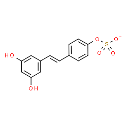 ChemSpider 2D Image | 4-[(E)-2-(3,5-Dihydroxyphenyl)vinyl]phenyl sulfate | C14H11O6S