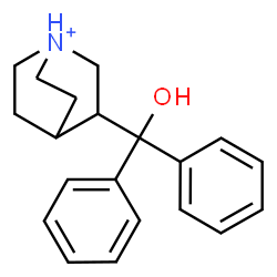 ChemSpider 2D Image | 3-[Hydroxy(diphenyl)methyl]-1-azoniabicyclo[2.2.2]octane | C20H24NO