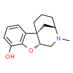 ChemSpider 2D Image | (1S,9R)-11-Methyl-8-oxa-11-azatetracyclo[10.3.1.0~1,9~.0~2,7~]hexadeca-2,4,6-trien-6-ol | C15H19NO2