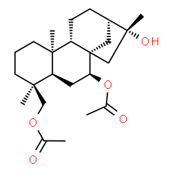 ChemSpider 2D Image | (7beta,8alpha,9beta,10alpha,16beta)-16-Hydroxykaurane-7,19-diyl diacetate | C24H38O5