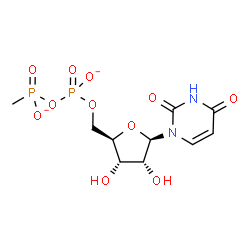 ChemSpider 2D Image | 5'-O-{[(Methylphosphinato)oxy]phosphinato}uridine | C10H14N2O11P2