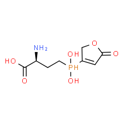 ChemSpider 2D Image | (2S)-2-Amino-4-[dihydroxy(5-oxo-2,5-dihydro-3-furanyl)phosphoranyl]butanoic acid | C8H14NO6P