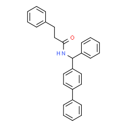 ChemSpider 2D Image | N-[4-Biphenylyl(phenyl)methyl]-3-phenylpropanamide | C28H25NO