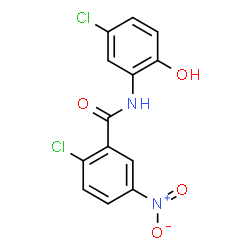 ChemSpider 2D Image | 2-Chloro-N-(5-chloro-2-hydroxyphenyl)-5-nitrobenzamide | C13H8Cl2N2O4