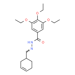 ChemSpider 2D Image | N'-(3-Cyclohexen-1-ylmethylene)-3,4,5-triethoxybenzohydrazide | C20H28N2O4